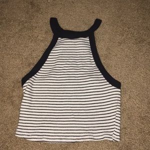 Cropped racerback tank top